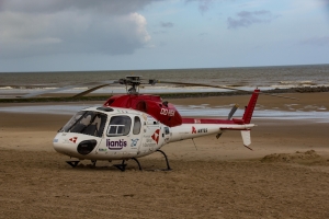 Hélicoptère sur la plage